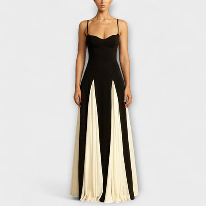 Ember - Klassisches Eleganz A-Linien Maxikleid mit Tüllpaneelen