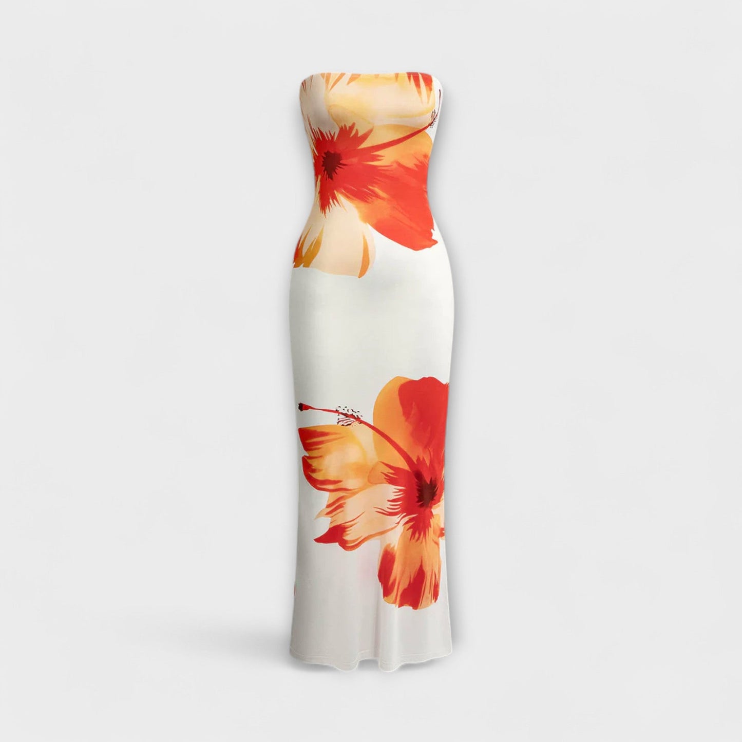 Chic Off-Shoulder Ärmelloses Maxikleid