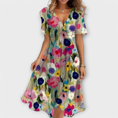 Annegret - Damenkleid mit V-Ausschnitt
