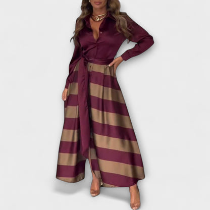 Hedda - Langarmhemd Kleid mit Gürtel
