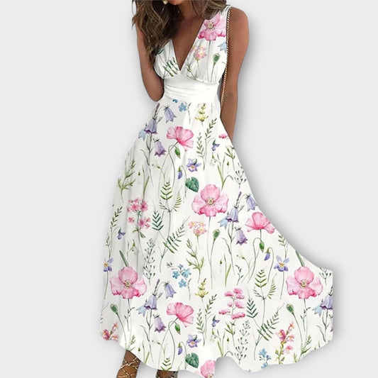 Romy - Florales V-Ausschnitt Kleid