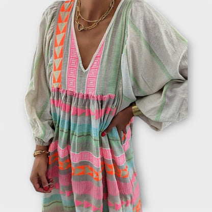 Hermine Vibrantes Lockeres Kleid