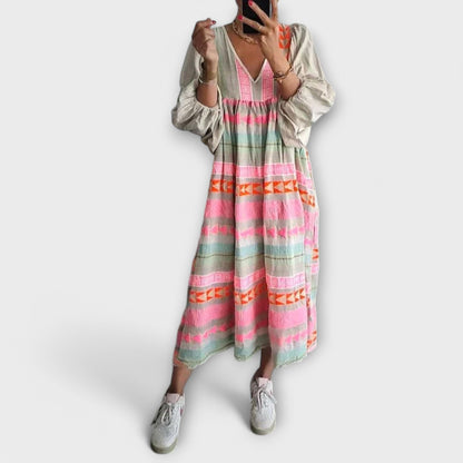 Hermine Vibrantes Lockeres Kleid