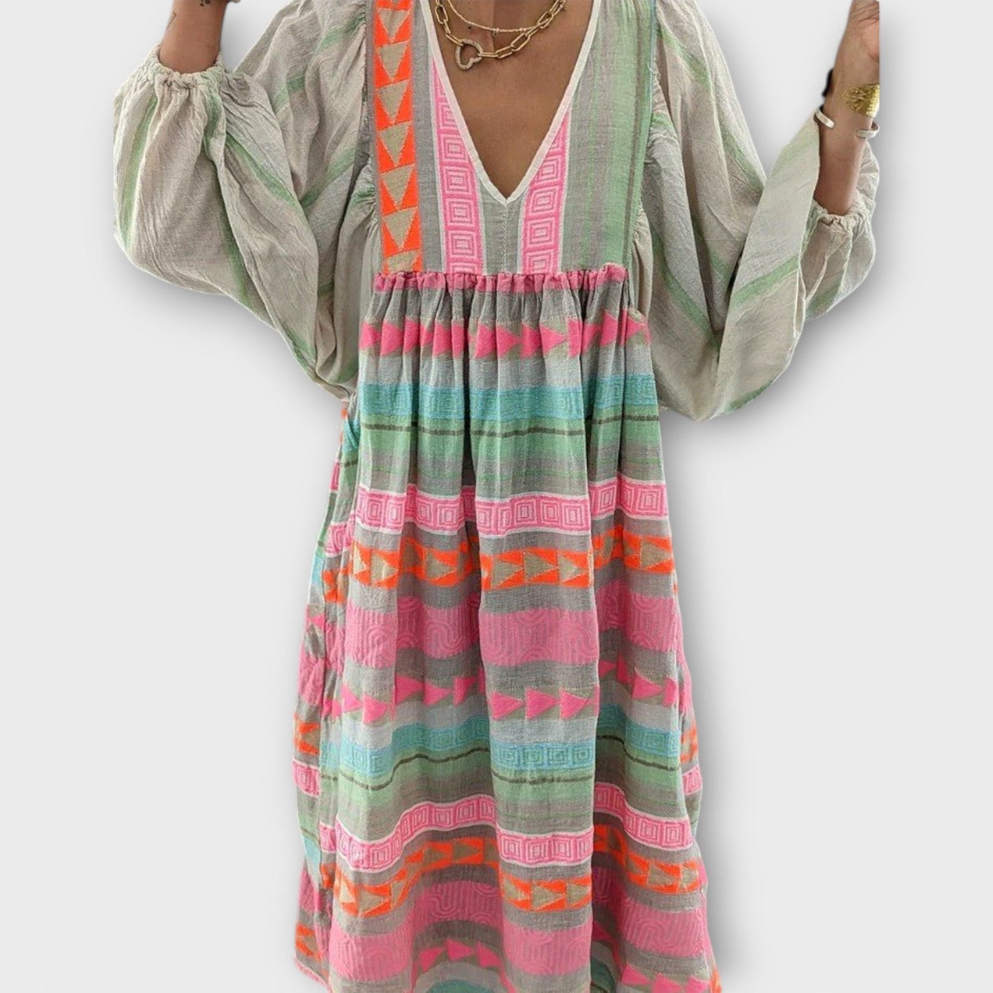 Hermine Vibrantes Lockeres Kleid