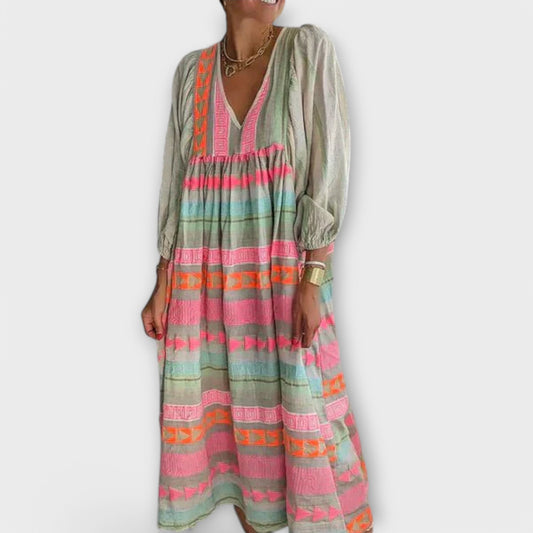 Hermine Vibrantes Lockeres Kleid