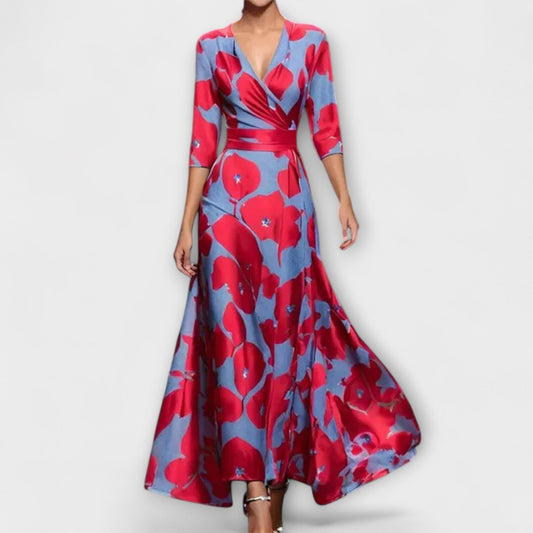 Alma - Elegantes Ärmel-Design Damenkleid